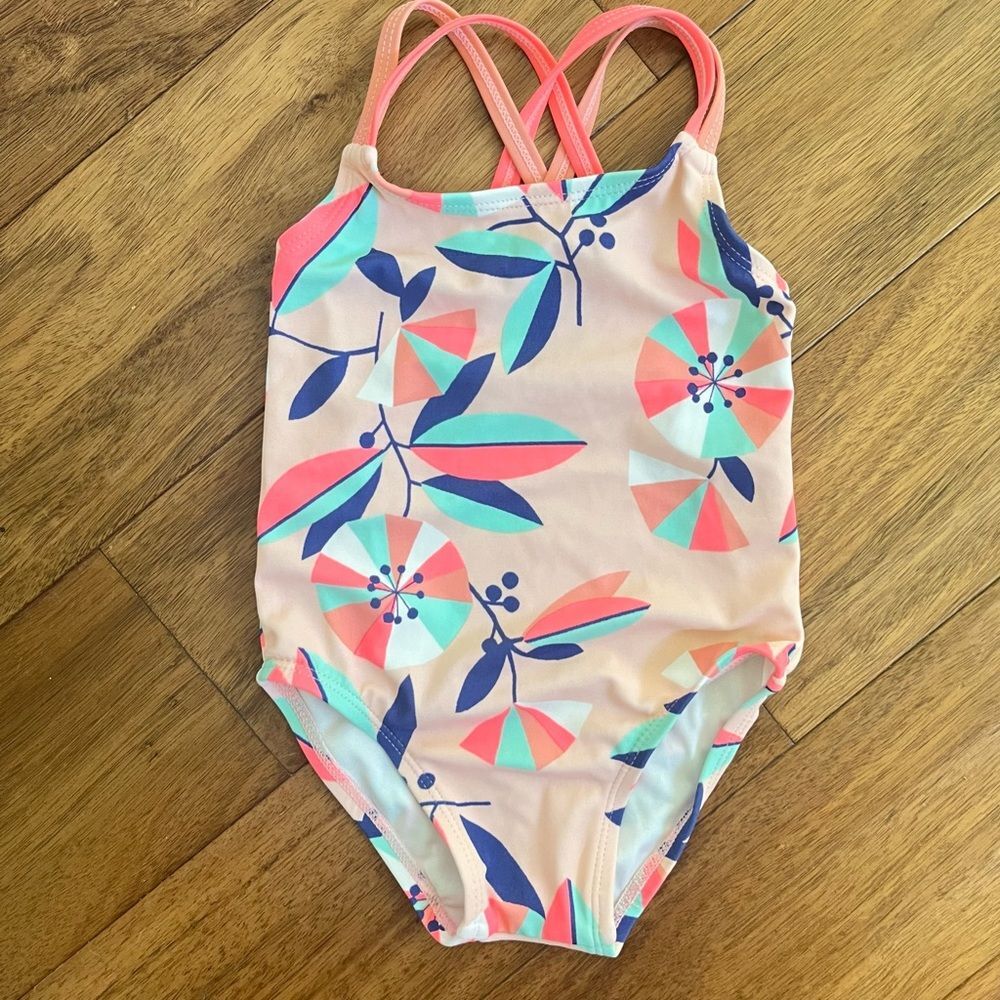 Gymboree Baby Girls Tropical Cross-Back One Piece Swimsuit